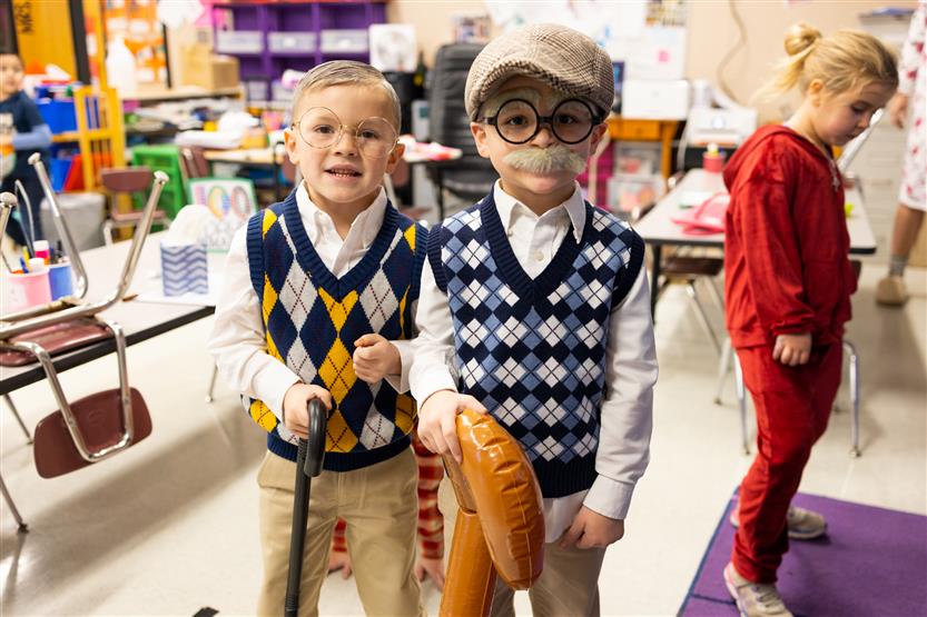 Students celebrate the 100th day of school